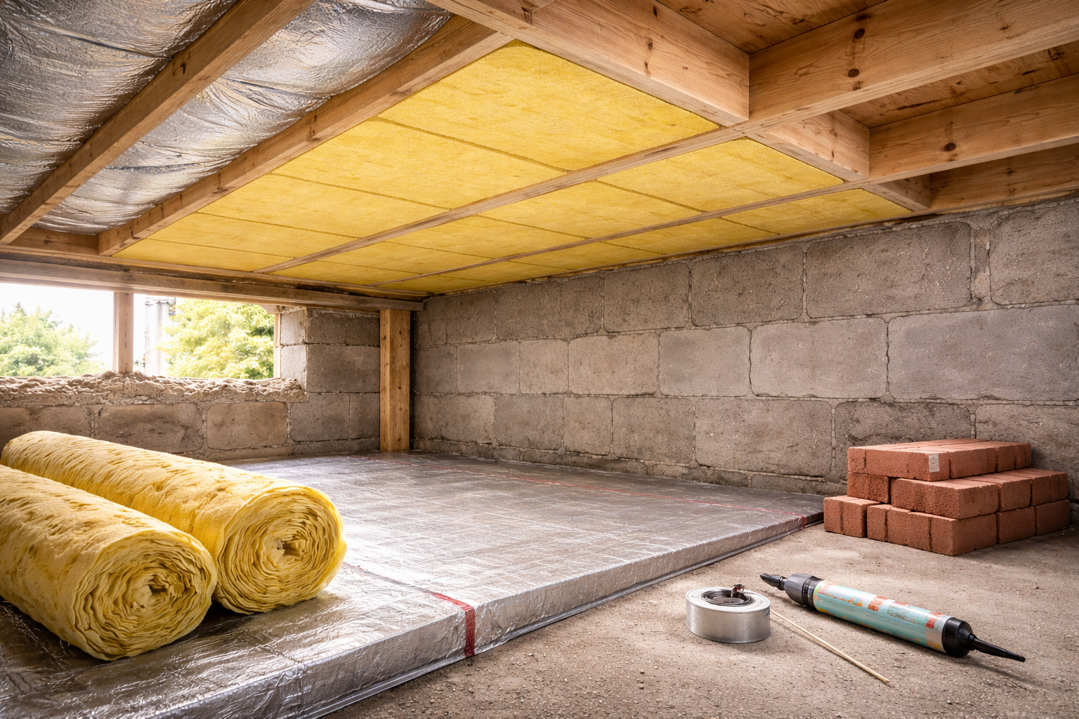 Vide sanitaire isolation plancher bas maison